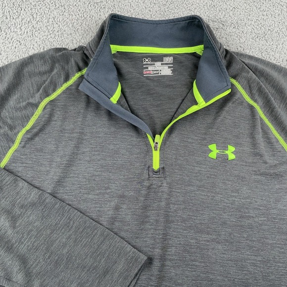 Under Armour Pullover Mens Large HeatGear Long Sleeve Athletic Gym Workout Shirt - Picture 1 of 10